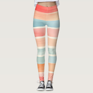 Leggings Motif rayé coloré aquarelle lumineux