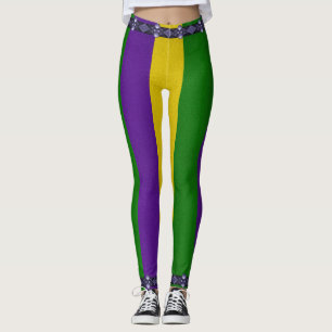 Leggings Motif rayé de mardi gras