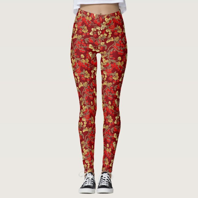 Leggings Motif Red Berry (Devant)