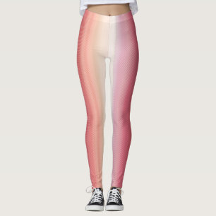 Leggings Motif Romantique En Grandes Tailles Rose Et Blanc