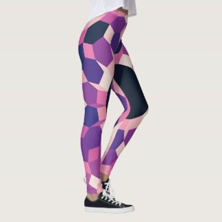Leggings Motif rose violet