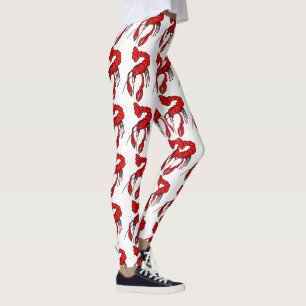 Leggings Motif rouge d'écrevisses d'amusement