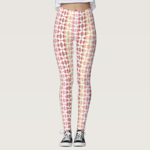 Leggings Motif rouge géométrique de rayures d'ikat
