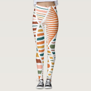 Leggings Motif sans couture tribal ethnique à carreaux écos