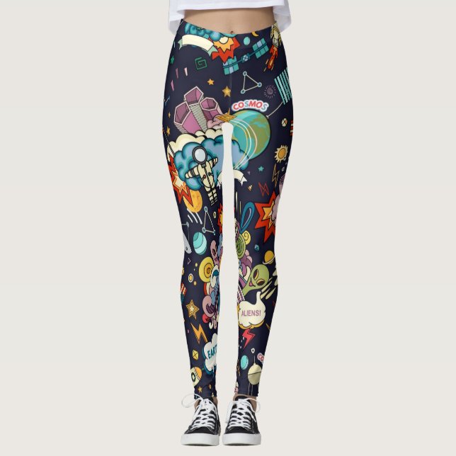 Leggings Motif spatial (Devant)