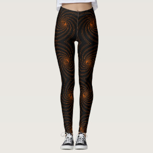 Leggings Motif spirale abstrait sans couture