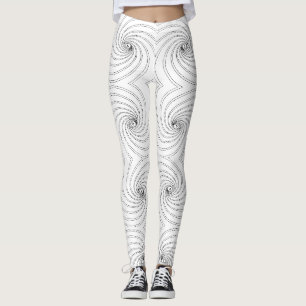 Leggings Motif spirale abstrait sans couture