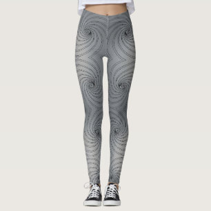 Leggings Motif spirale abstrait sans couture