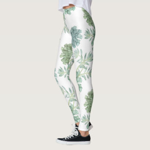 Leggings Motif succulent du bonheur   de plante