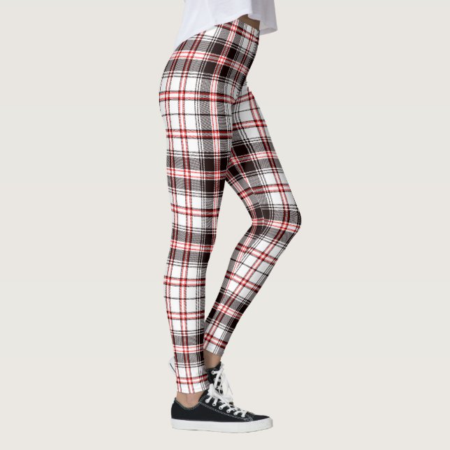 Leggings Motif tatan rouge et noir (Droite)