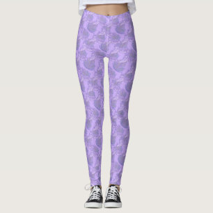 Leggings Motif Tigre Violet