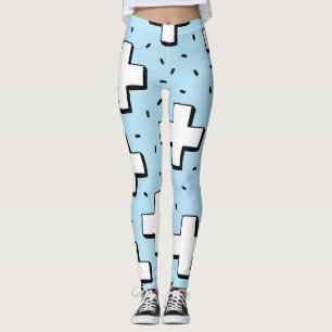 Leggings Motif tiré à la main avec panneaux Plus.