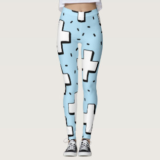 Leggings Motif tiré à la main avec panneaux Plus.