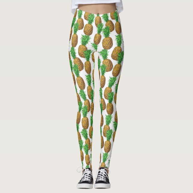 Leggings Motif transparent avec ananas (Devant)