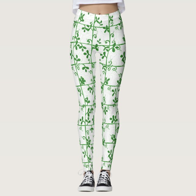 Leggings Motif transparent Graphique Floral (Devant)