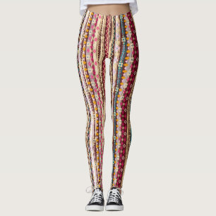 Leggings Motif tribal Boho ethnique coloré