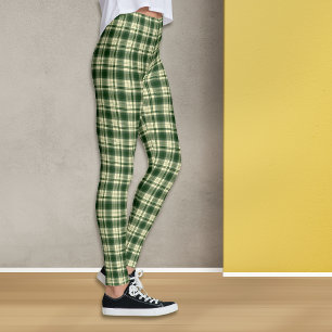 Leggings Motif vert Tartan Plaid