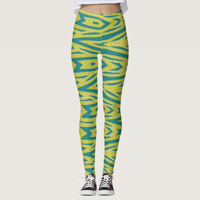 Leggings Motif vert tendance "Ratti_Creative_Arts" (Devant)
