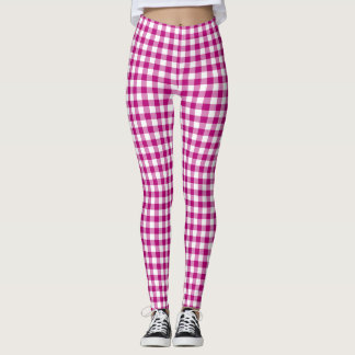 Leggings Motif Vichy Rose