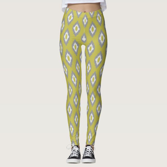 Leggings motif vintage Ikat (Devant)