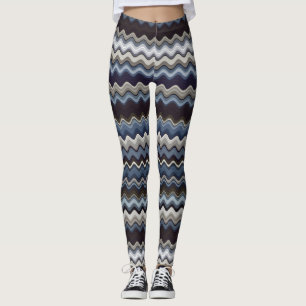 Leggings Motif Wavy multicolore