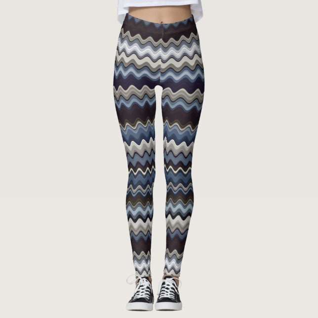 Leggings Motif Wavy multicolore (Devant)
