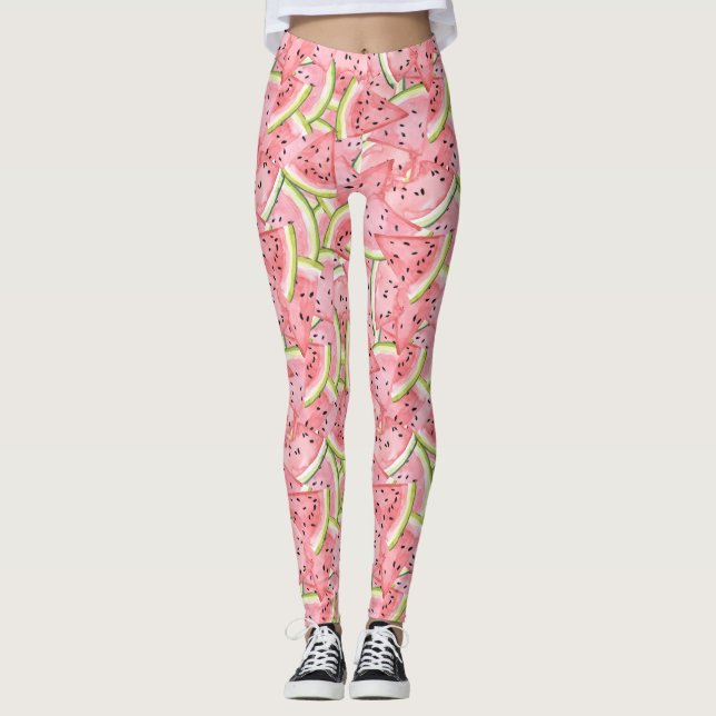 Leggings Motif Whimsical Watermelon (Devant)