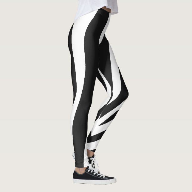 Leggings Motif Zebra noir et blanc (Droite)