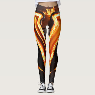 Leggings Motifs 3D Orange Vibrant