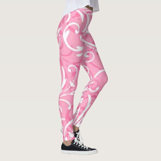 Leggings Motifs à spirale rose (Droite)