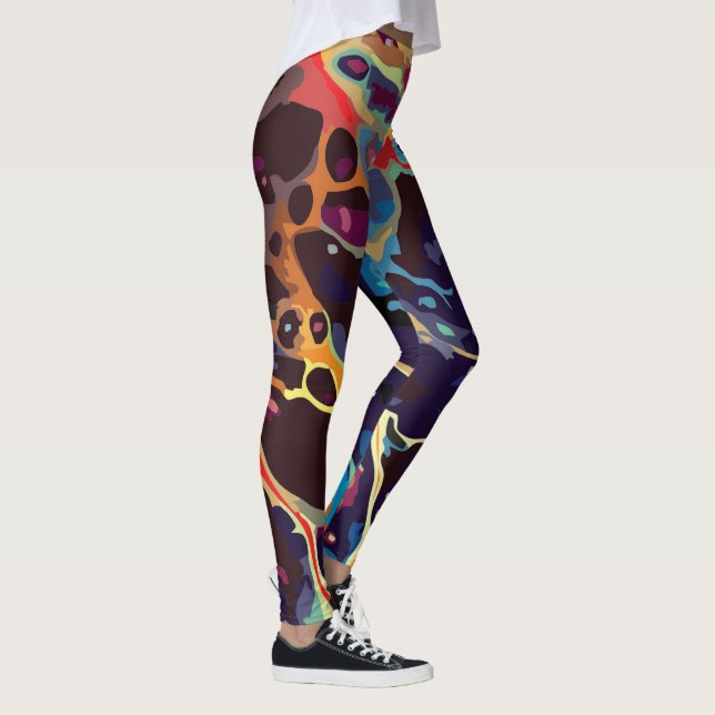 Leggings motifs abstraits en marbre (Droite)