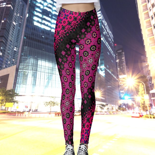 Leggings Motifs Abstraits Hot Pink (Créateur téléchargé)