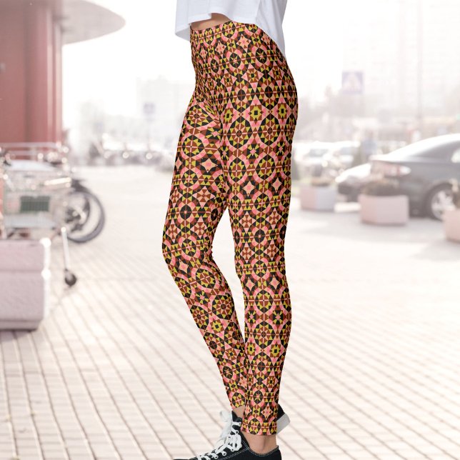 Leggings Motifs de carreaux Abstraits (Créateur téléchargé)