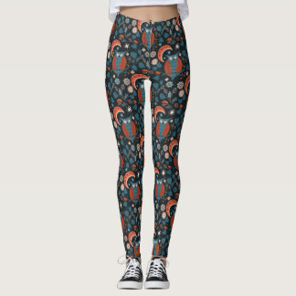 Leggings Motifs de hibou nordique
