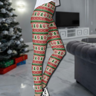 Leggings Motifs de pin festifs