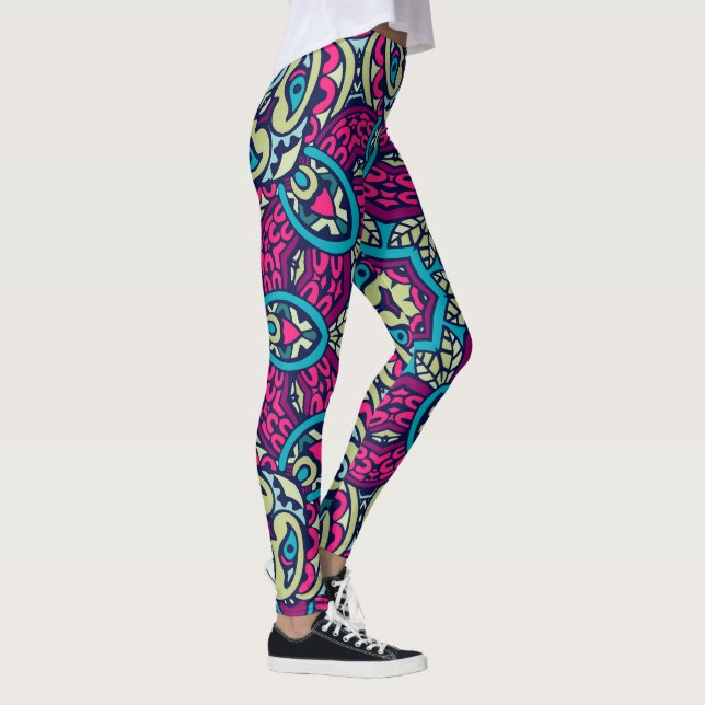 Leggings Motifs de scrapbook arabesque (Droite)