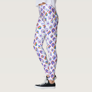 Leggings Motifs d'icônes arc-en-ciel colorées