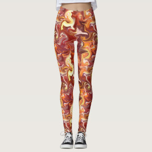 Leggings Motifs en marbre Berry Tones