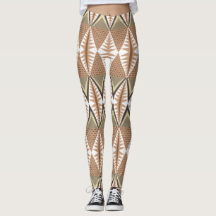 Leggings Motifs Ethniques : Motif Folk Élégant.