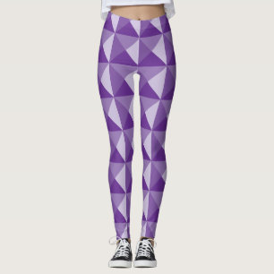 Leggings Motifs géométriques violets
