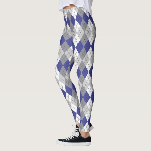 Leggings Motifs Jacquards gris bleu (Gauche)