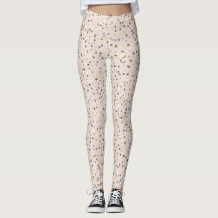 Leggings Motifs modernes de Terrazzo Beige