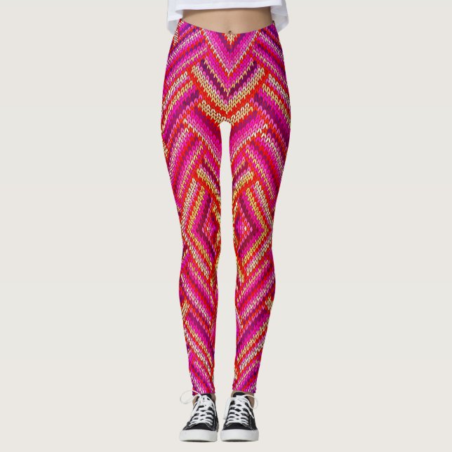 Leggings Motifs ondulés colorés (Devant)
