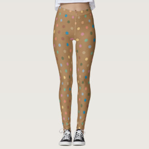 Leggings Motifs Polka vintages colorés