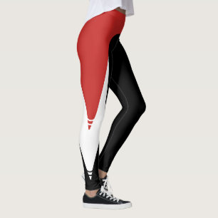Leggings Motifs rouges/blancs/noirs 3