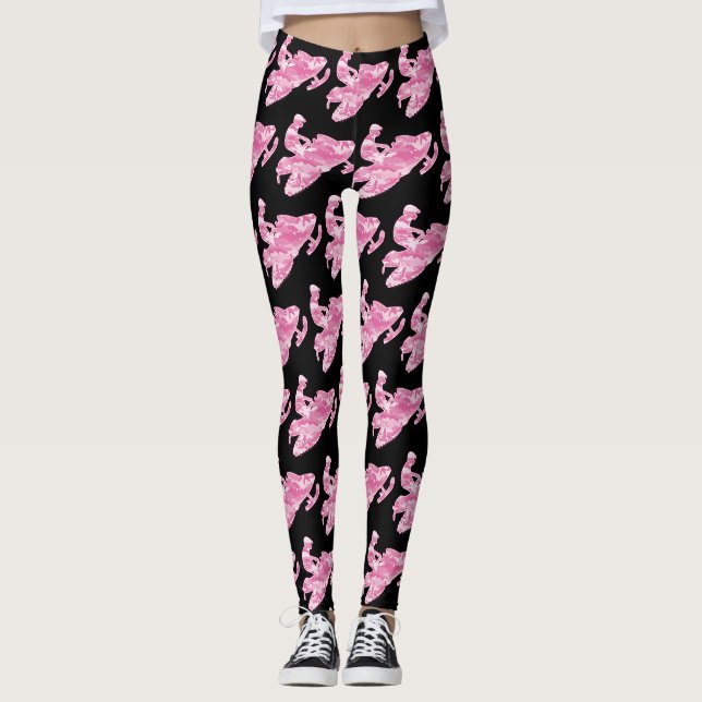 Leggings Motoneige en Camouflage gris (Devant)