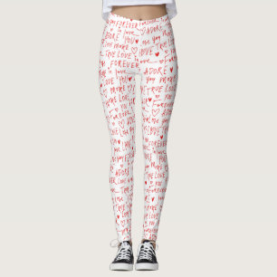 Leggings Mots romantiques Saint Valentin