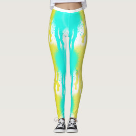 Leggings Multi-Color-Spritzer mit Paint-Spaß