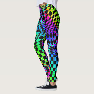 Leggings Multi-vérificateurs tordus par Kenneth Yoncich