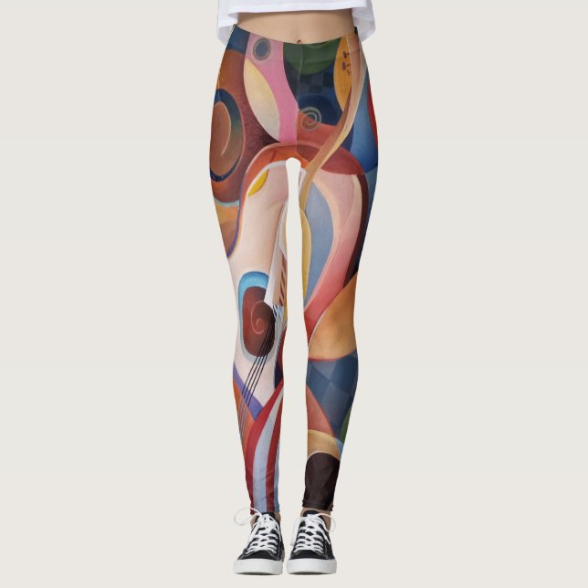 Leggings Musique artisanale peinture Abstraite (Devant)